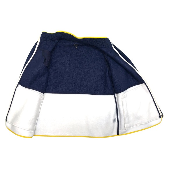 Talbots XL Plush Sherpa Colour Block Zip Up Sweatshirt Jacket Coat - Picture 6 of 10